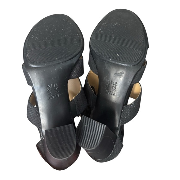 Naturalizer Black Leather Open Toe Sandals Size 8 - Picture 4 of 5